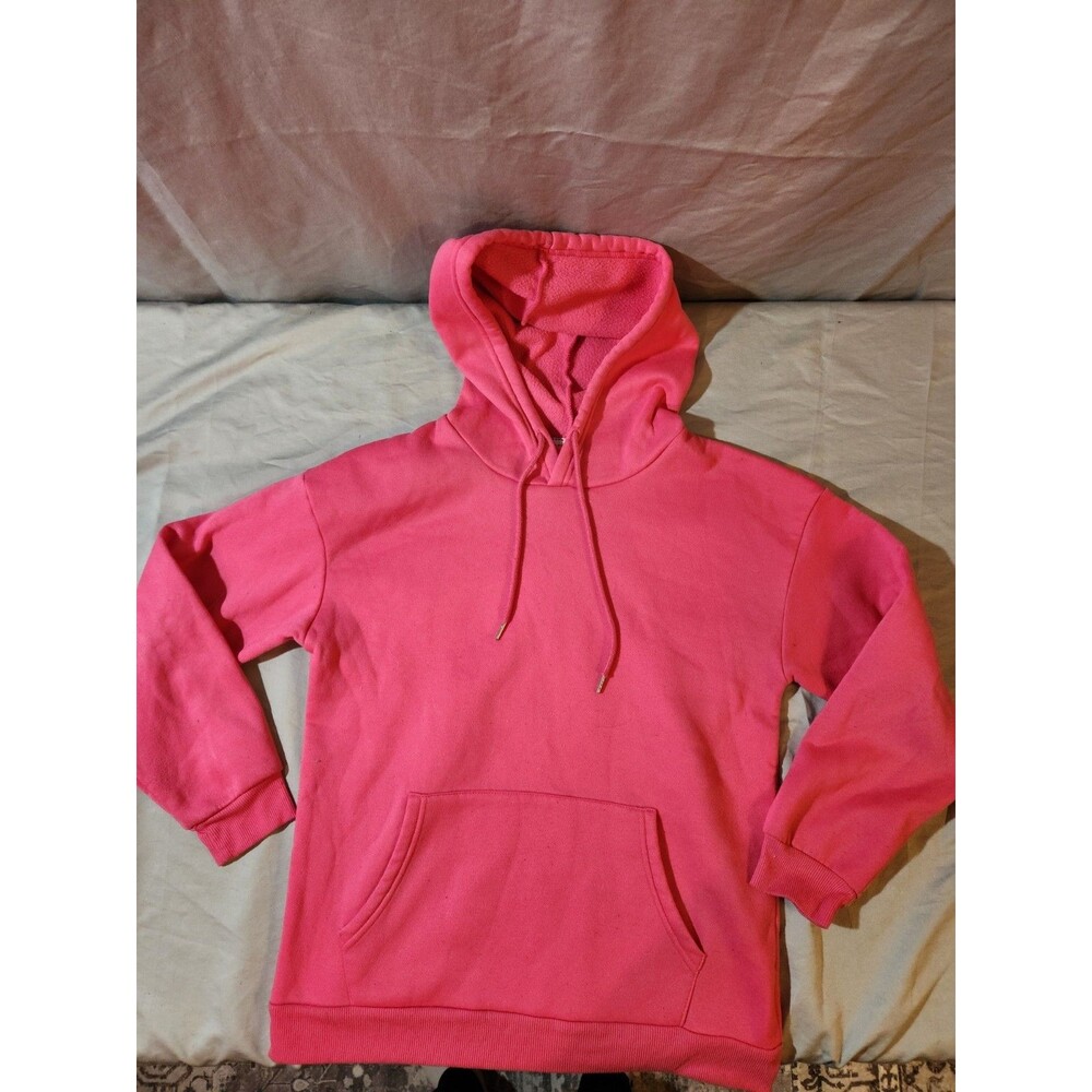 Psalms 118:6 Hot Pink Faith Over Fear Long Sleeve Hoodie Unisex Size M